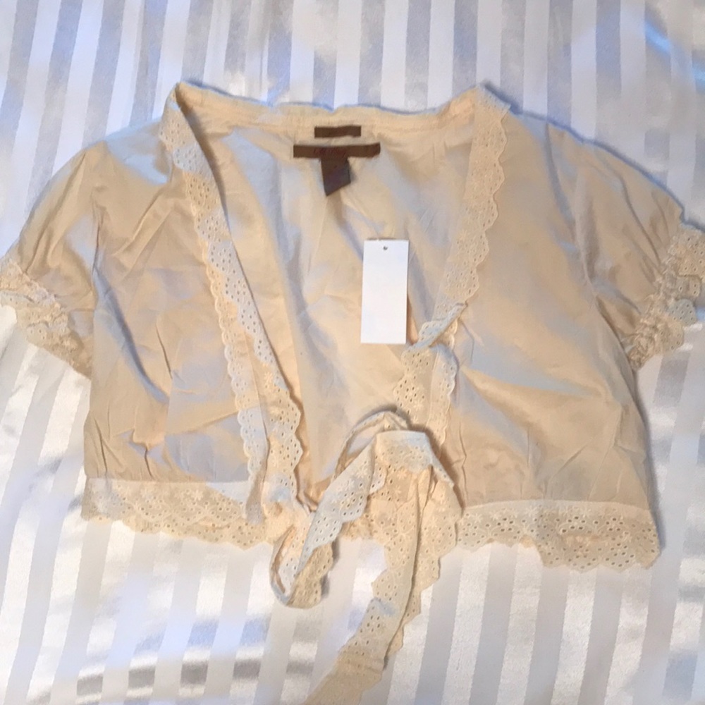 Off white crop camisole